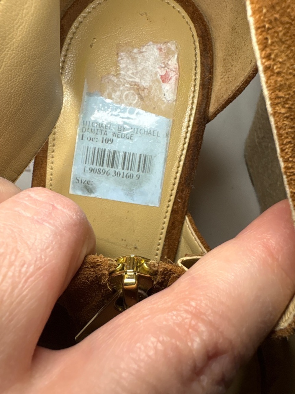 MICHAEL Michael Kors Damita Tan Suede Espadrille with Front Zip Size 11 - Picture 10 of 12